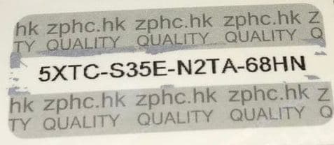 serial number on tamper-evident packaging seal